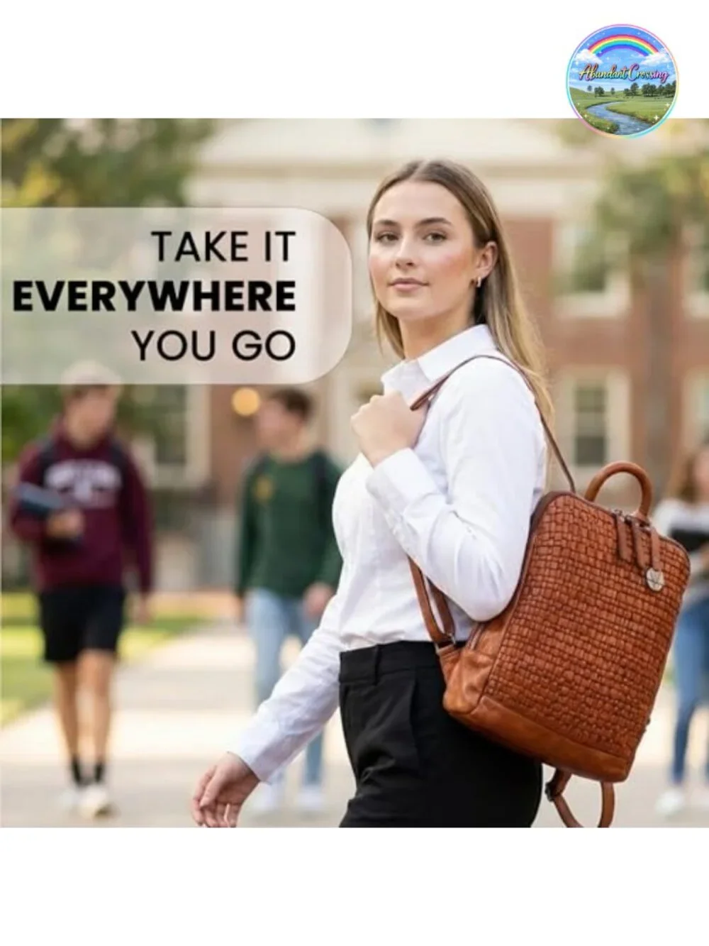 Genuine Leather Backpack for Women Men Vintage Style Daypack